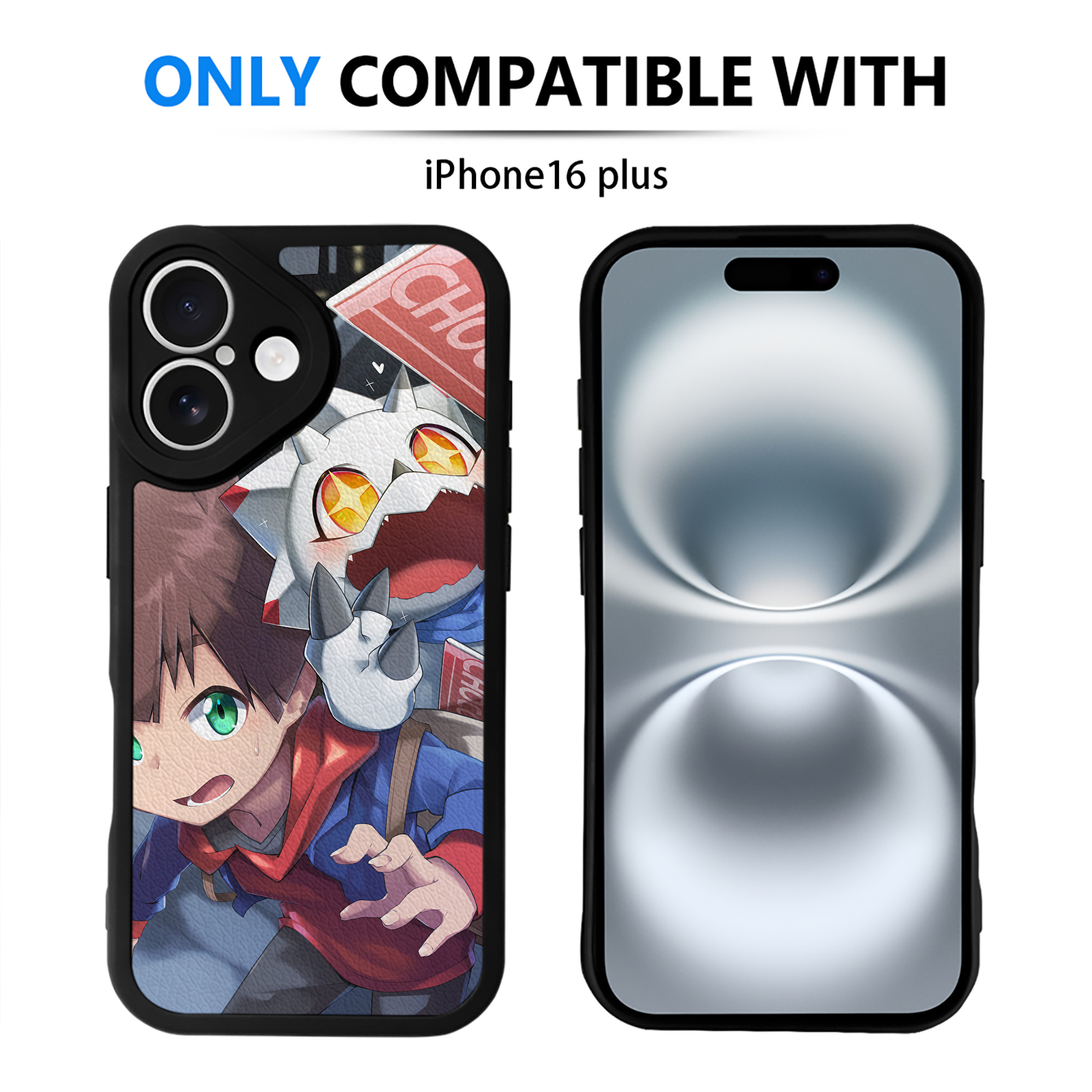 （画像用） Digimon デジタルモンスター/デジモン 【iPhone 16シリーズ対応】シリコンスマホケース（レザー調） 材質：シリコン